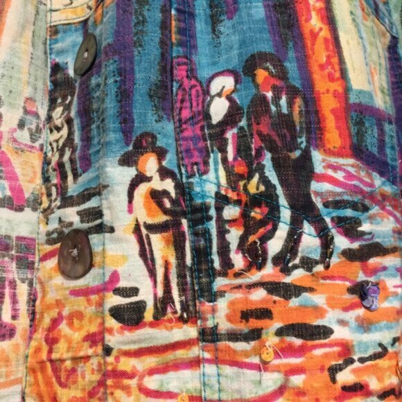 ATTITUDE PRINT JEANS JACKETS SIZE S - Picture 7 of 13